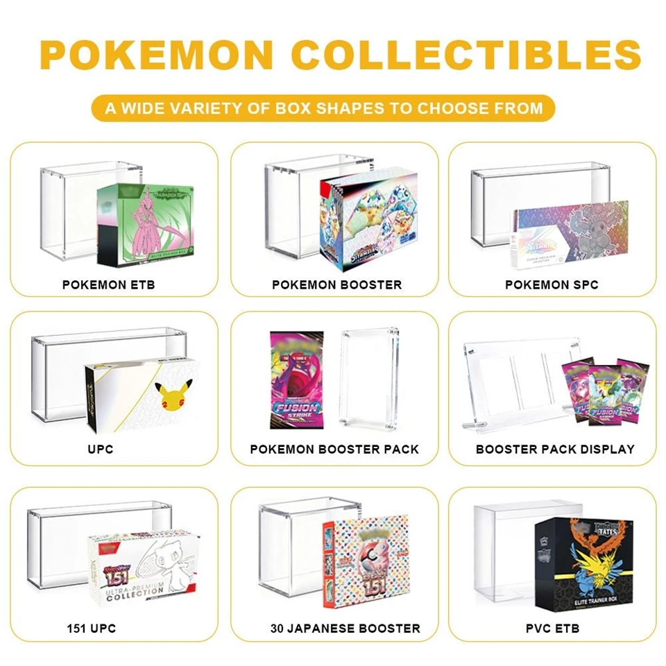 Acrylic ETB Display Case For Pokémon Scarlet & Violet Obsidian Flames Series suppliers