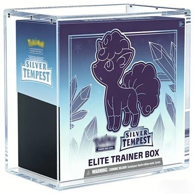Pokemon Sword & Shield Silver Tempest Alolan Vulpix Elite Trainer กล่องอะคริลิคจอแสดงผล